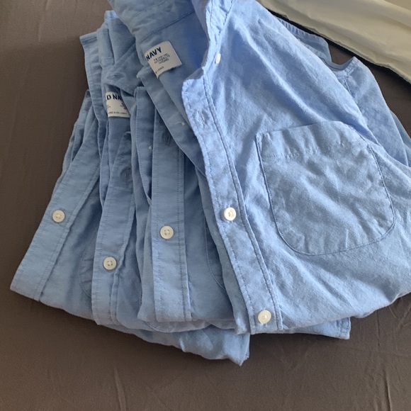 Old Navy Lot of 4 Short Sleeve Oxford Shirts for Boys sz 14-16 ( new washed) - Picture 4 of 4